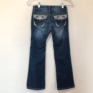 Love Indigo Girls Distressed Embellished Jeans